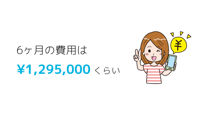 6ヶ月の費用のイラスト