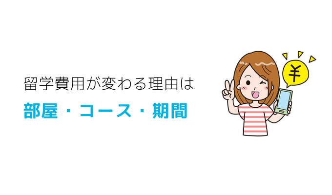 留学費用が変わる理由は部屋・コース・期間