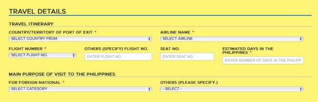 TRAVEL DETAILS