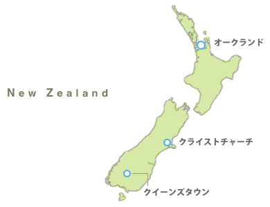 ニュージーランドの地図