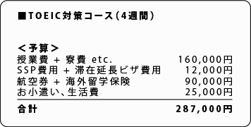 TOEIC対策コース（4週間）